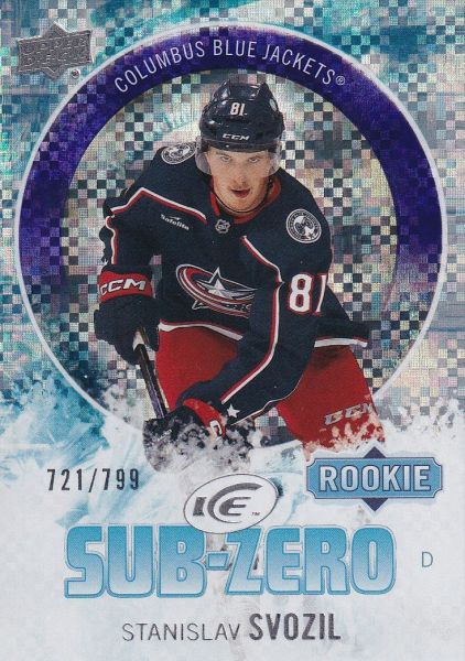 insert RC karta STANISLAV SVOZIL 23-24 UD Ice Sub-Zero Rookie /799